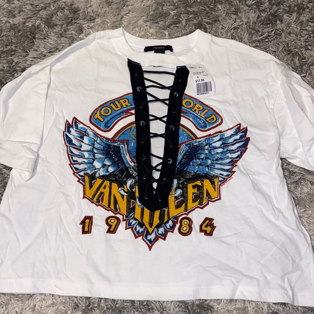 Forever 21 rock band T-shirt. deep V